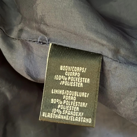 Monique Lhuillier Bridesmaids sz 12 navy color strapless midi length great cond - Picture 9 of 9